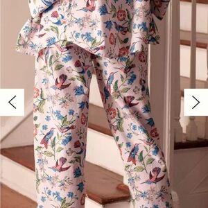 NWT Anthropologie Printfresh Long-Sleeve Pajama top & pants Set S